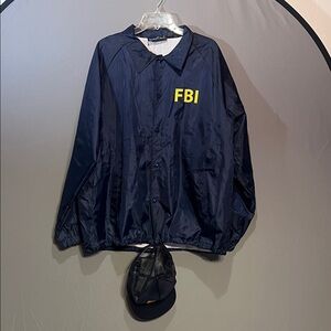 FBI Navy Blue Lightweight Jacket and matching hat
